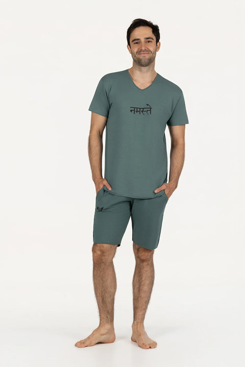 Yoga Tee Namaste - Forest