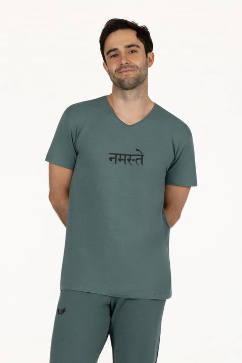 Yoga Tee Namaste - Forest