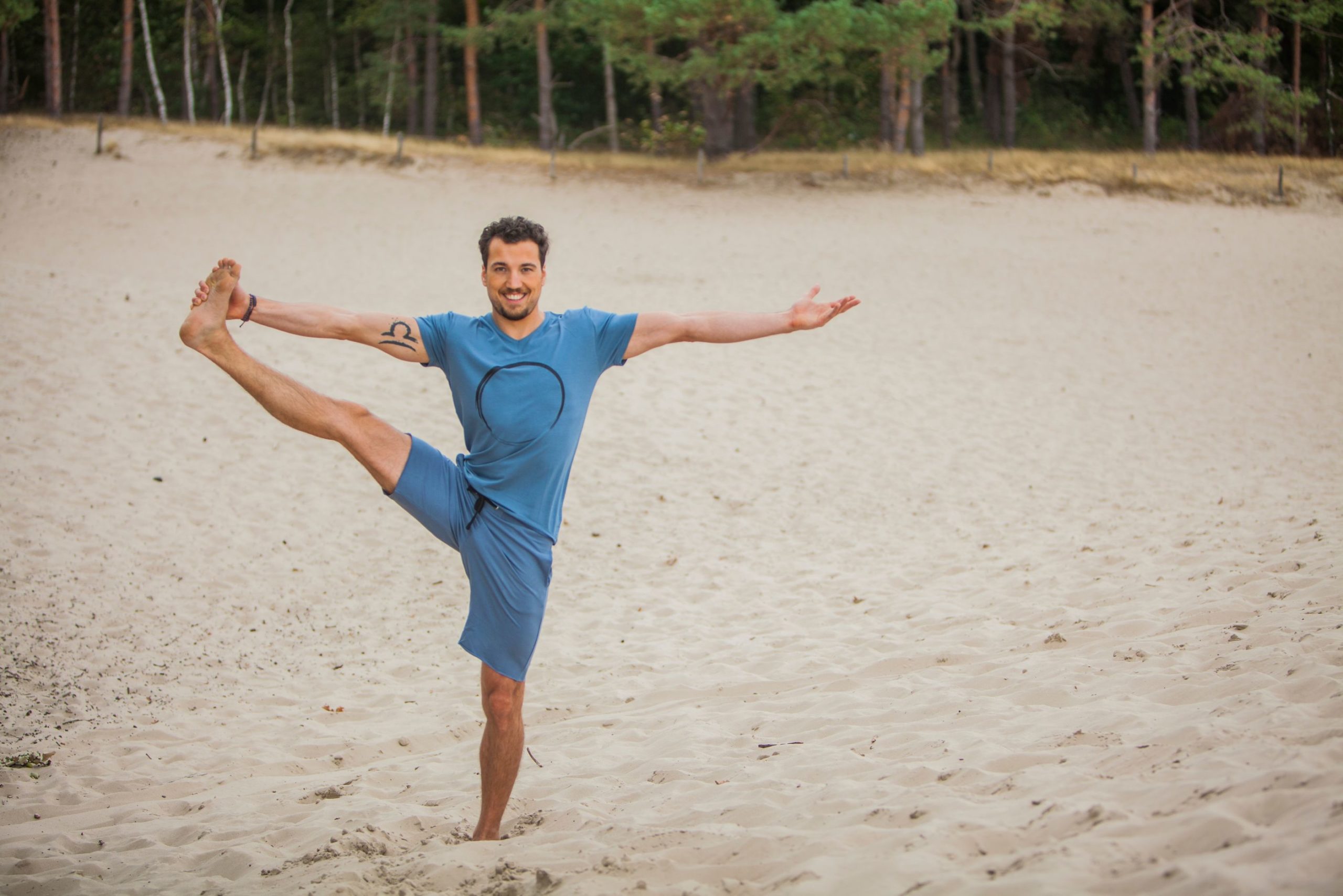 Mens yoga t-shirt Moksha ZEn and Yoga Shorts Bodhi