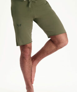 Bodhi sustainable men's yoga shorts-Olive-4022206